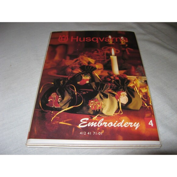 Husqvarna Sweden Viking Embroidery Design Card #4 with Card, Overlay & Booklet - Picture 1 of 4